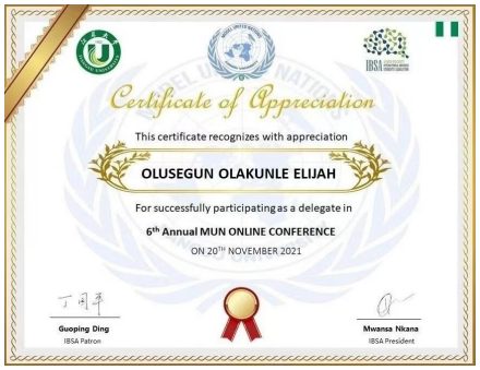 Model UN delegate